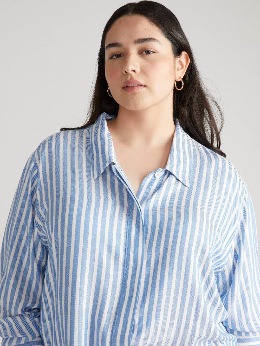 Toni Hi Low Tunic - Blue/White Stripe
